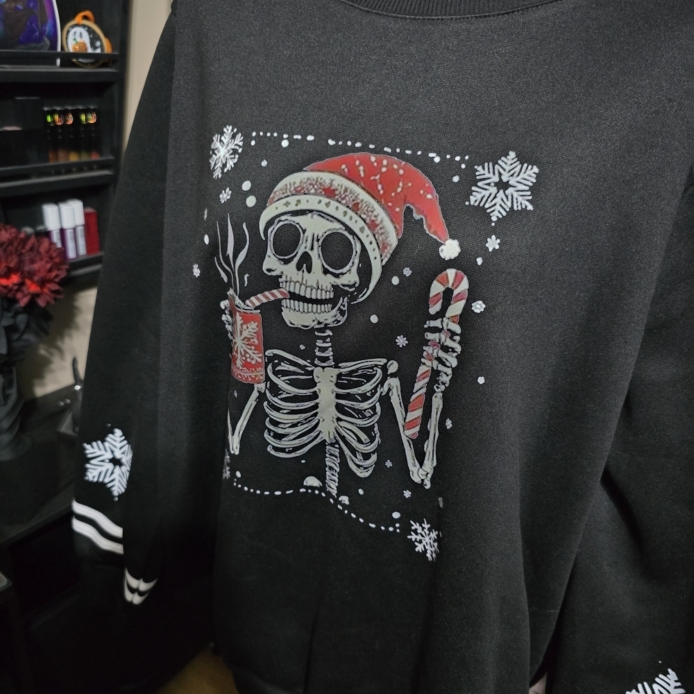 Skeleton Christmas Sweater, XL - Picture 3 of 5